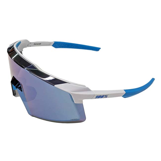 【20%OFFクーポン対象】【10％OFFマジッククーポン対象】100%(ワンハンドレッド) スポーツサングラス AEROCRAFT エアロクラフト ハイパーミラーレンズ  60032-00011マットホワイト(24y7m)