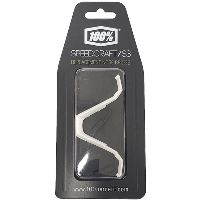 【10％OFFマジッククーポン対象】100%(ワンハンドレッド) SPEEDCRAFT／S3 交換用 ノーズブリッジキット ロング ノーズパッド付属 69024-00006マットホワイト(24y7m)