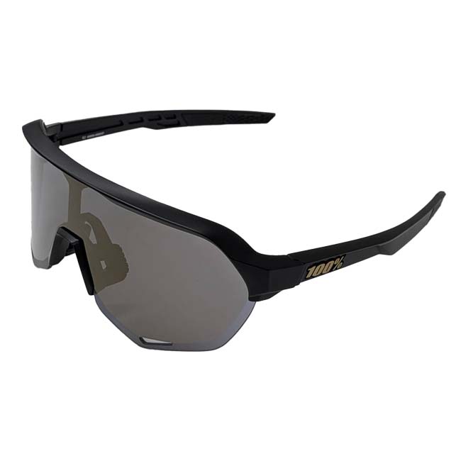 【20%OFFクーポン対象】【10％OFFマジッククーポン対象】100%(ワンハンドレッド) スポーツサングラス S2 エスツー Mirror Lens クリアレンズ付き 60006-00003P M.Black×S.Gold (23y6m)