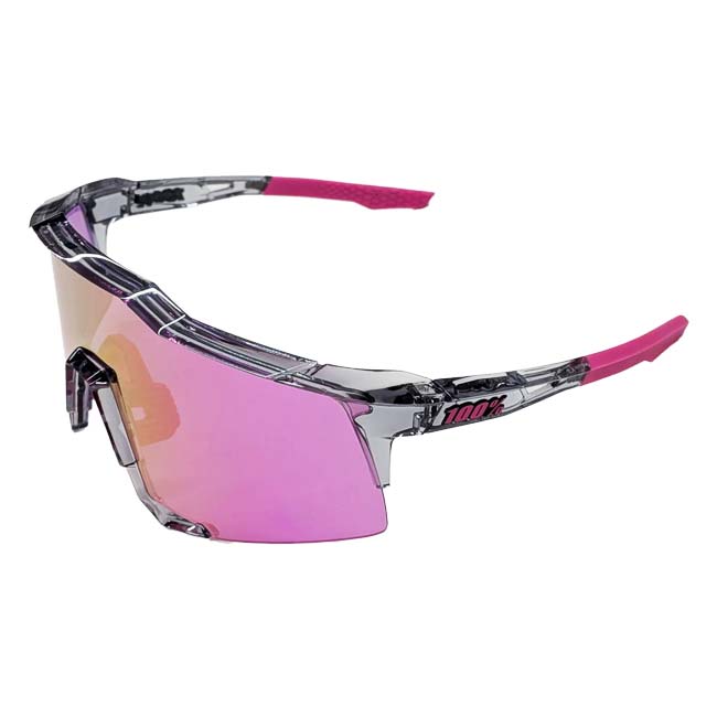 【10％OFFマジッククーポン対象】100%(ワンハンドレッド) スポーツサングラス SPEEDCRAFT クリアレンズ付き 60007-00017P P.T.Grey×Purple M.L.Lens(22y6m)