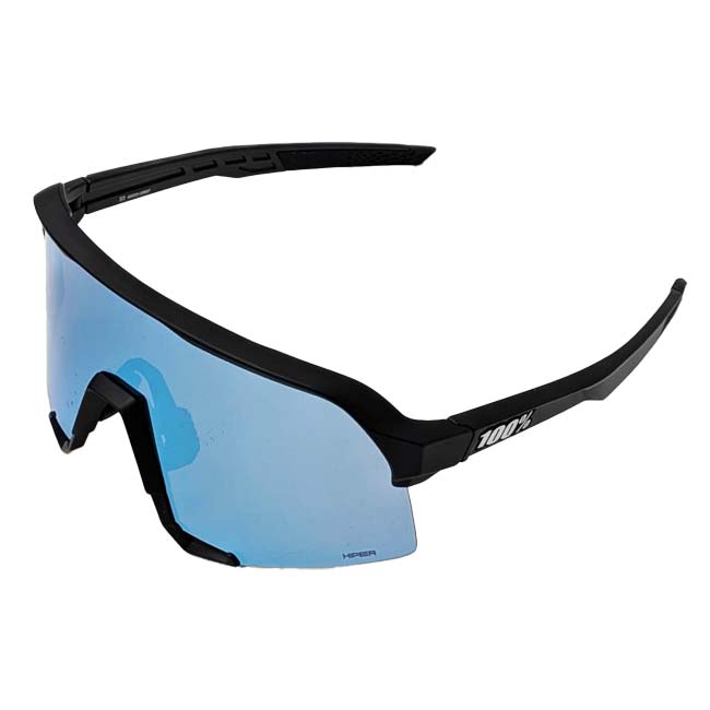【10％OFFマジッククーポン対象】100%(ワンハンドレッド) スポーツサングラス S3 エススリー ハイパーマルチレイヤーミラー レンズ クリアレンズ付 60005-00007-Matte Black×H.Blue(22y3m)