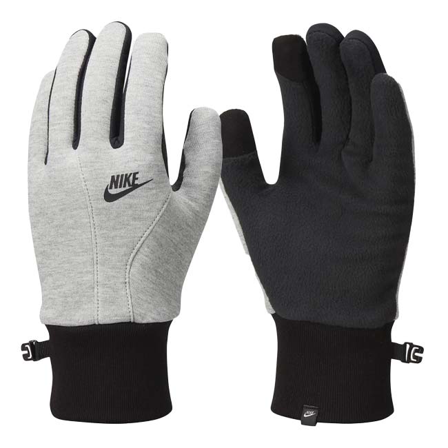 在庫処分特価】ナイキ(NIKE) メンズ Therma-FIT テック フリース グローブ 手袋 タッチスクリーン対応 N1009496／CW1035-054 ダークグレーヘザー×BK(23y9m)