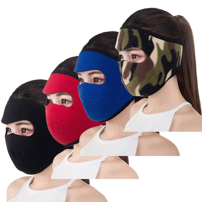 在庫処分特価】フリースフェイスカバー ユニセックス 目出し フェイスマスク 防寒 防塵 スキー スノーボードに(21y3m)