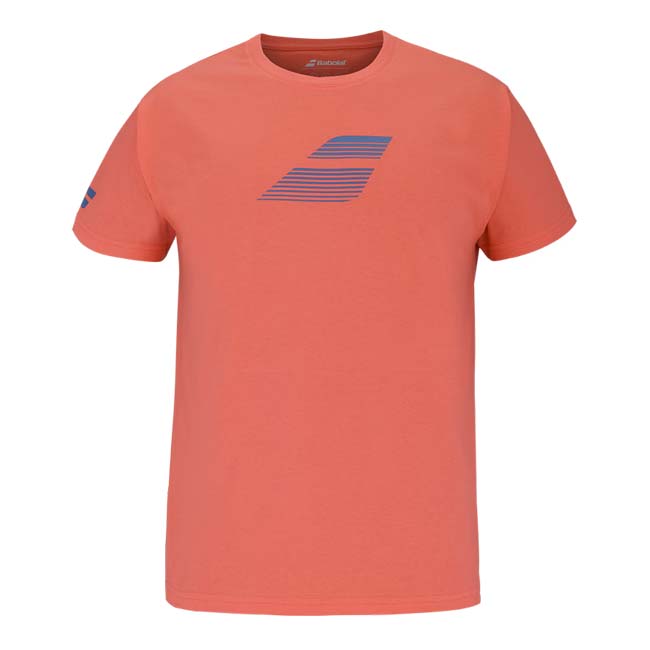 バボラ(Babolat) 2025 ジュニア(ボーイズ) EXERCISE エクササイズ コットン半袖Tシャツ 4BS25444-6021 ホットコーラル(25y9mテニス)