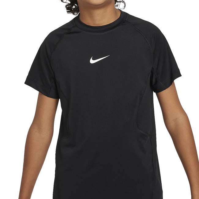 在庫処分特価】ナイキ(NIKE) 2024 SU ジュニア(ボーイズ) PRO プロ Dri-FIT シャツ FJ6858-010ブラック×ホワイト(24y9mtトレーニング)
