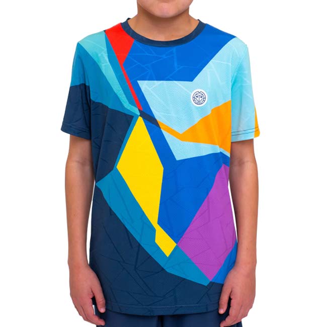 40%OFF在庫処分特価】BIDI BADU(ビディバドゥ) 2024 FA ジュニア(ボーイズ) TWIGGY ツイッギー ゲームシャツ B1620035-DBLMXダークブルー×ミックス(24y7mテニス用ゲームウェア)