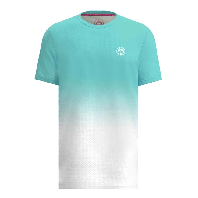 40%OFF在庫処分特価】BIDI BADU(ビディバドゥ) ジュニア(ボーイズ) CREW グラディエント ゲームシャツ 「定番」 B1620003-AQWH アクア×ホワイト(23y2mテニス)