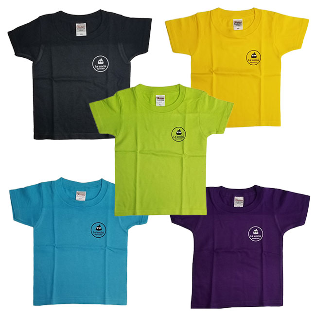 在庫処分特価】[全5色]La Unchi(ラウンチ) キッズ・ジュニア アイコンプリント ハイクオリティTシャツ コットンTシャツ かわいい うんちロゴ LUJT003(19y11m)