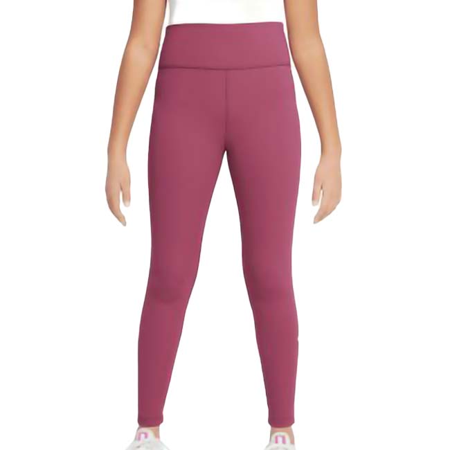 ナイキ(NIKE) 2025 FA ジュニア(ガールズ) YTH ワン Dri-FIT レギンス ハイウエストタイツ FZ5605-634 スイートビート×ホワイト(25y9mトレーニング)
