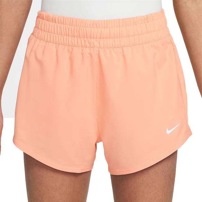 在庫処分特価】ナイキ(NIKE) 2025 SU ジュニア(ガールズ) ワン Dri-FIT 2イン1 3インチ ショートパンツ HF8237-844アプリコットアゲート×WH(25y4mトレーニング)