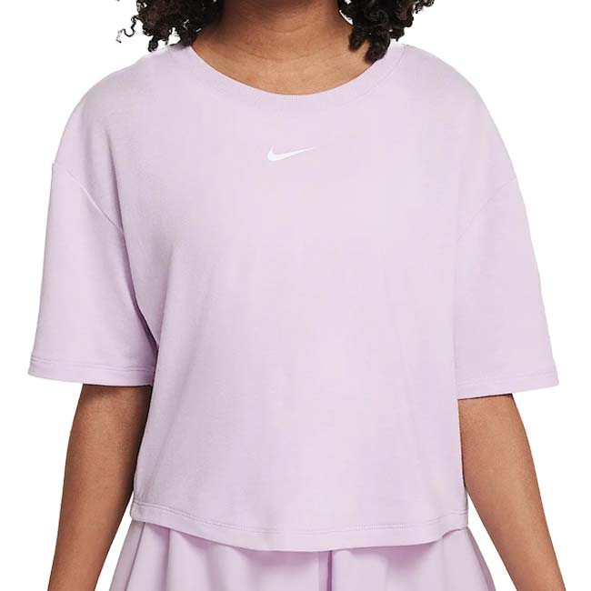 ナイキ(NIKE) 2025 SU ジュニア(ガールズ) YTH ワン リラックスド Dri-FIT 半袖Tシャツ ショートスリーブ FZ5602-537ドール×ホワイト(25y4mトレーニング)