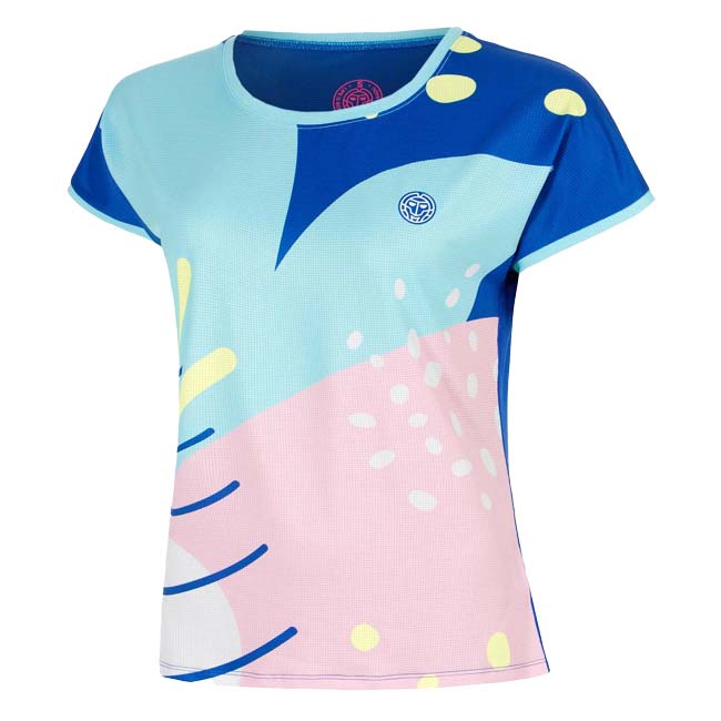 BIDI BADU(ビディバドゥ) 2026 FS ジュニア(ガールズ) ヘイラグーナ 全豪OPEN ゲームシャツ BB80016-1002 ブルー×マルチカラー(26y2mテニス用ゲームウェア)