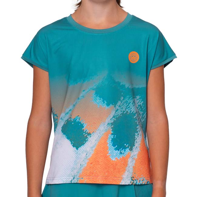 35%OFF在庫処分特価】BIDI BADU(ビディバドゥ) 2025 SP ジュニア(ガールズ) MELBOURNE メルボルン 全豪オープン キャップスリーブ ゲームシャツ G1620031-PTOR(24y12mテニス用ゲームウェア)