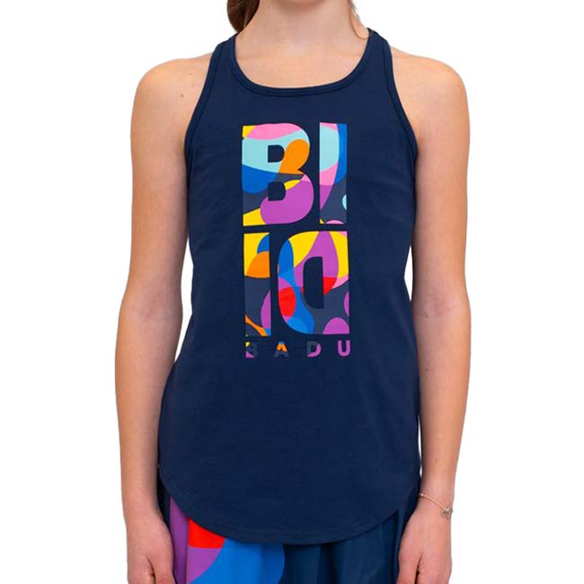 40%OFF在庫処分特価】BIDI BADU(ビディバドゥ) 2024 FA ジュニア(ガールズ) TWIGGY ツイッギー チル タンクトップ G1580023-DBLMXDブルー×ミックス(24y7mテニス)