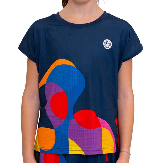 40%OFF在庫処分特価】BIDI BADU(ビディバドゥ) 2024 FA ジュニア(ガールズ) TWIGGY ツイッギー キャップスリーブ ゲームシャツ G1620025-DBLMX(24y7mテニス用ゲームウェア)