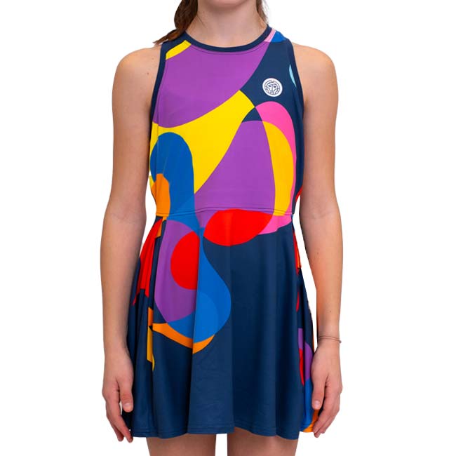 40%OFF在庫処分特価】BIDI BADU(ビディバドゥ) 2024 FA ジュニア(ガールズ) TWIGGY ツイッギー ゲームドレス G1300007-DBLMXDブルー×ミックス(24y7mテニス用ゲームウェア)