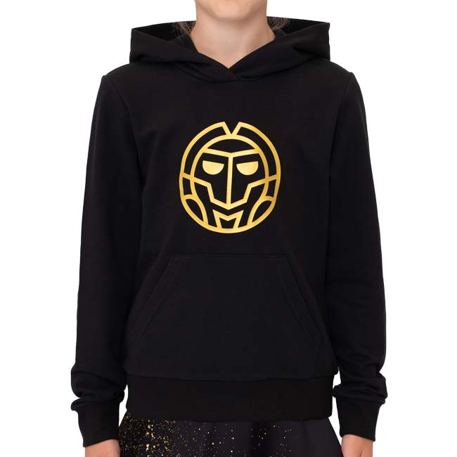 45%OFF在庫処分特価】BIDI BADU(ビディバドゥ) 2024 SS ジュニア(ガールズ) PARIS2024 全仏オープン チル 長袖フーディ パーカー G1270013-BKGLD ブラック×ゴールド(24y5mテニス)