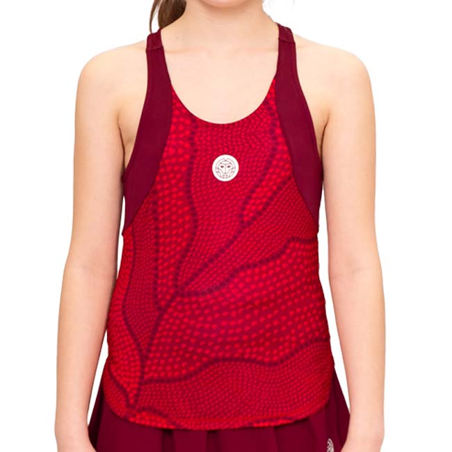 60%OFF在庫処分特価】BIDI BADU(ビディバドゥ) 2023 FA ジュニア(ガールズ) PROTECTED LEAFS ゲームタンクトップ G1580001-BO ボルドー(23y7mテニス)