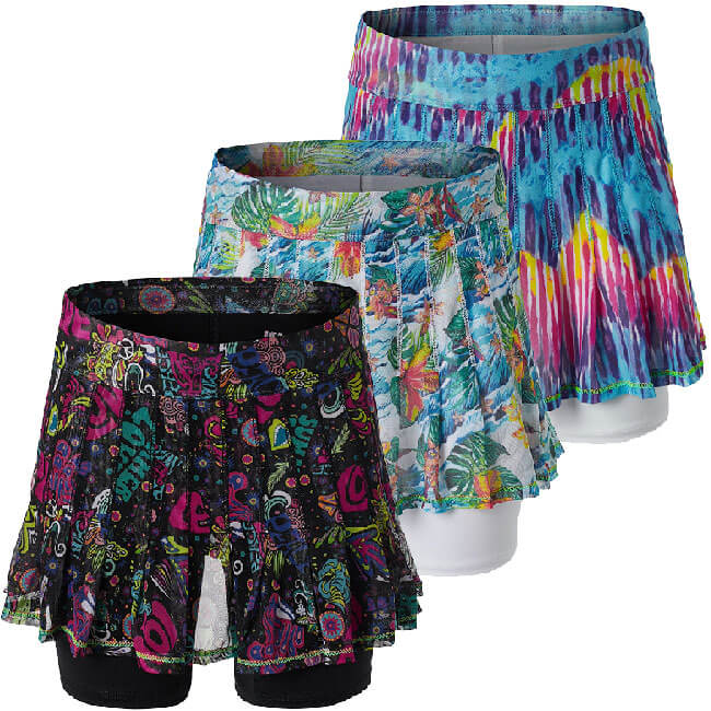 売切りセール！アメリカ発 高級ブランド】ラッキーインラブ(Lucky in love)ジュニア(ガールズ) メッシュ プリーツゲームスカート B106(20y7mテニス)