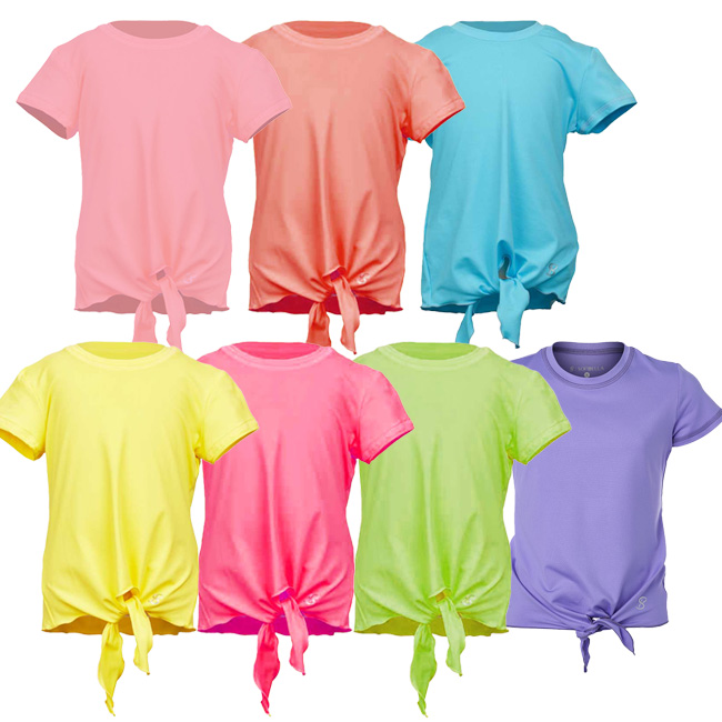 ソフィベラ(Sofibella)ジュニア(ガールズ) タイ付き ゲームシャツ 4047(22y2mテニス)