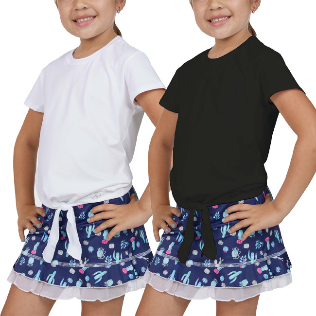 ソフィベラ(Sofibella) ジュニア(ガールズ) タイ付き ゲームシャツ 4047(22y2mテニス)