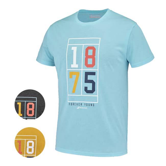 在庫処分特価】「ＵＳサイズ」バボラ(Babolat) 2023 SS メンズ EXERCISE エクササイズ ビンテージ 半袖Tシャツ 4MS23443(23y2mテニス)