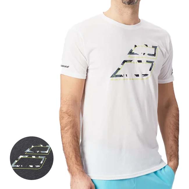 「ＵＳサイズ」バボラ(Babolat) 2023 SS メンズ EXERCISE エクササイズ エアロ 半袖Tシャツ 4US23441Y(23y2mテニス)