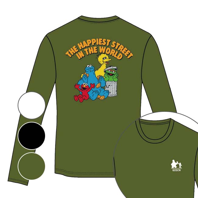 【日本サイズ】ゴーセン(Gosen) 2026 FW ユニセックス GOSEN×SESAME STREET バックプリント プラクティスロングTシャツC 長袖 LSS06(26y10mテニス)