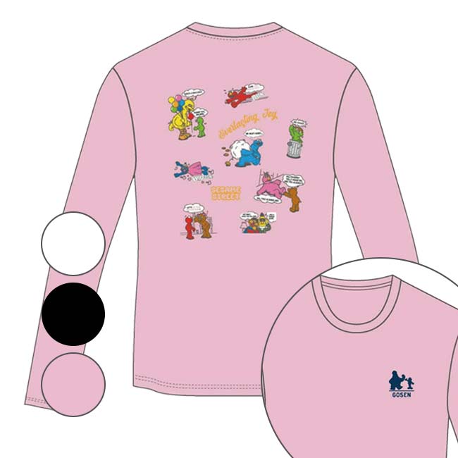【日本サイズ】ゴーセン(Gosen) 2026 FW ユニセックス GOSEN×SESAME STREET バックプリント プラクティスロングTシャツB 長袖 LSS05(26y10mテニス)