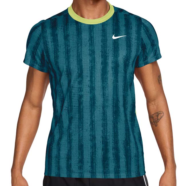 【日本サイズ】ナイキ(NIKE) 2026 HO メンズ コート Dri-FIT ビクトリー ゲームシャツ IM6087-372 Bスプルース×LTレモンT×WH(26y10mテニス用ゲームウェア)