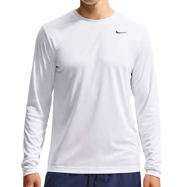 在庫処分特価】【日本サイズ】ナイキ(NIKE) メンズ Flex フレックス Dri-FIT 長袖トレーニングシャツ IO1428-100 ホワイト×ブラック(26y9mトレーニング)