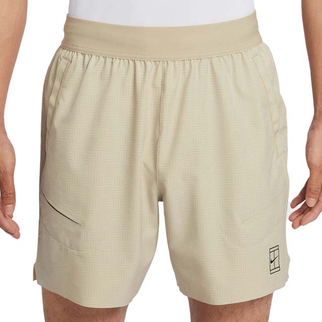 【日本サイズ】ナイキ(NIKE) 2026 SP メンズ コート Dri-FIT ADVTG 6インチ プリント ゲームショートパンツ IB1072-253Dカーキ×BK(26y2mテニス用ゲームウェア)