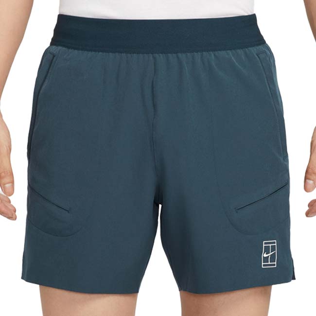 【日本サイズ】ナイキ(NIKE) 2026 SP メンズ コート Dri-FIT ADVTG 6インチ ゲームショートパンツ FZ6914-478 Aネイビー×WH(26y2mテニス用ゲームウェア)