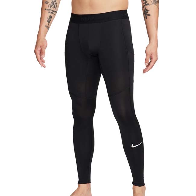 【日本サイズ】ナイキ(NIKE) メンズ PRO プロ Dri-FIT フィットネスタイツ ロングタイツ FB7953-010 ブラック×ホワイト(26y1mトレーニング)