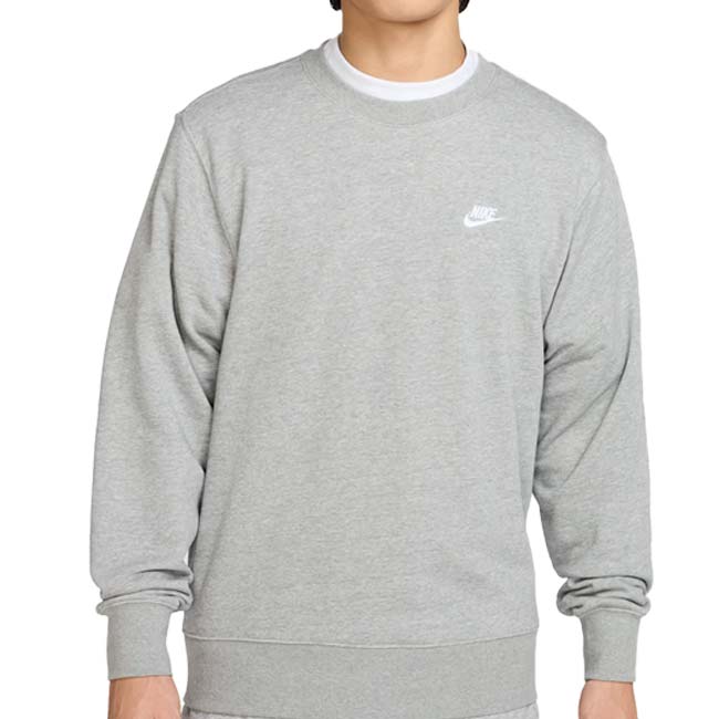 売切り終了！在庫処分特価】【日本サイズ】ナイキ(NIKE) 2025 HO メンズ CLUB クラブ フレンチテリー クルー 長袖スウェット トレーナー FN3889-063 DグレーH×WH(25y12mトレーニング)