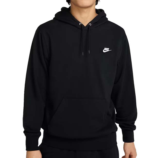 【TIMESALE】売切り終了！在庫処分特価】【日本サイズ】ナイキ(NIKE) 2025 HO メンズ CLUB クラブ フレンチテリー 長袖フーディ パーカー FN3867-010 ブラック×ホワイト(25y12mトレーニング)