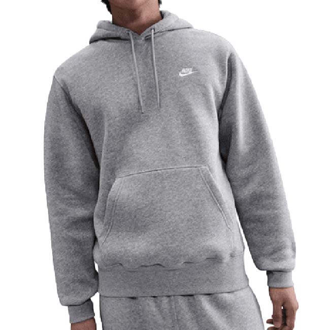 【日本サイズ】ナイキ(NIKE) 2025 HO メンズ CLUB クラブ フリース プルオーバー 長袖フーディ パーカー FN3860-063 Dグレーヘザー×WH(25y12mトレーニング)