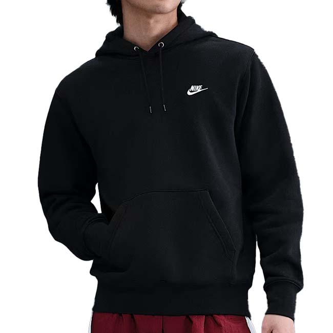 【日本サイズ】ナイキ(NIKE) 2025 HO メンズ CLUB クラブ フリース プルオーバー 長袖フーディ パーカー FN3860-010 ブラック×ホワイト(25y12mトレーニング)