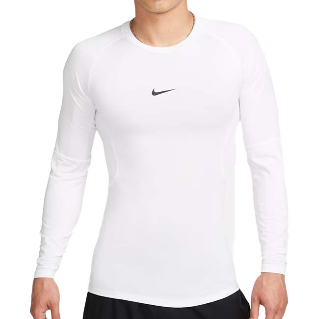 【日本サイズ】ナイキ(NIKE) 2025 HO メンズ PRO Dri-FIT タイト ロングスリーブトップス 長袖Tシャツ FB7920-100 ホワイト×ブラック(25y12mトレーニング)