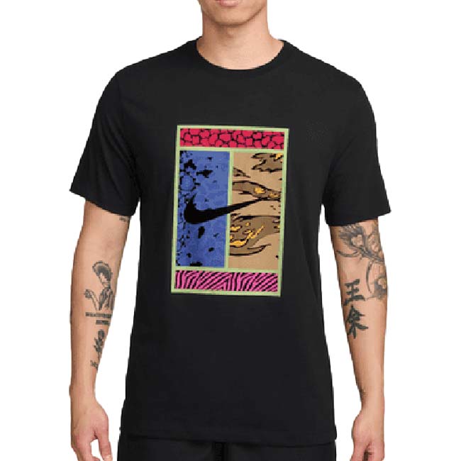 【日本サイズ】ナイキ(NIKE) 2025 FA メンズ COURT コート Dri-FIT AS テニスプリント 半袖Tシャツ HV1716-010 ブラック(25y7mテニス)
