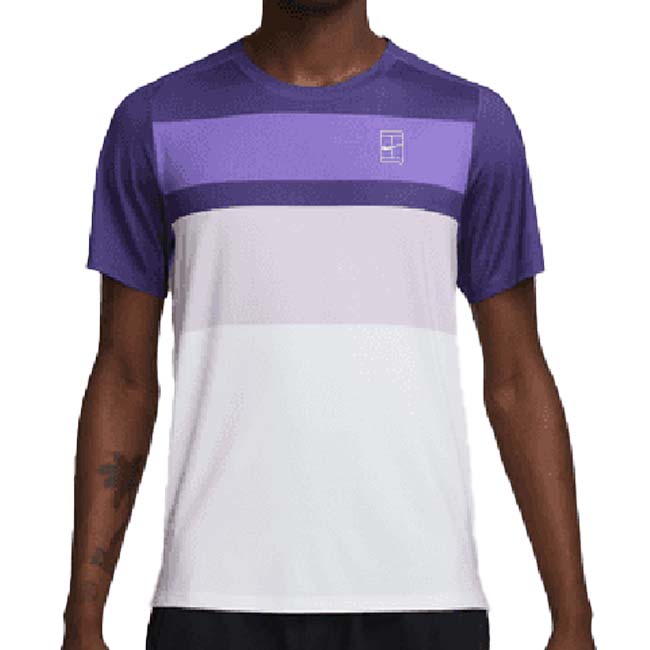 売切り終了！在庫処分特価】【日本サイズ】ナイキ(NIKE) 2025 FA メンズ コート アドバンテージ Dri-FIT プリント ゲームシャツ FZ9846-507 ワイルドグレープ(25y7mテニス用ゲームウェア)