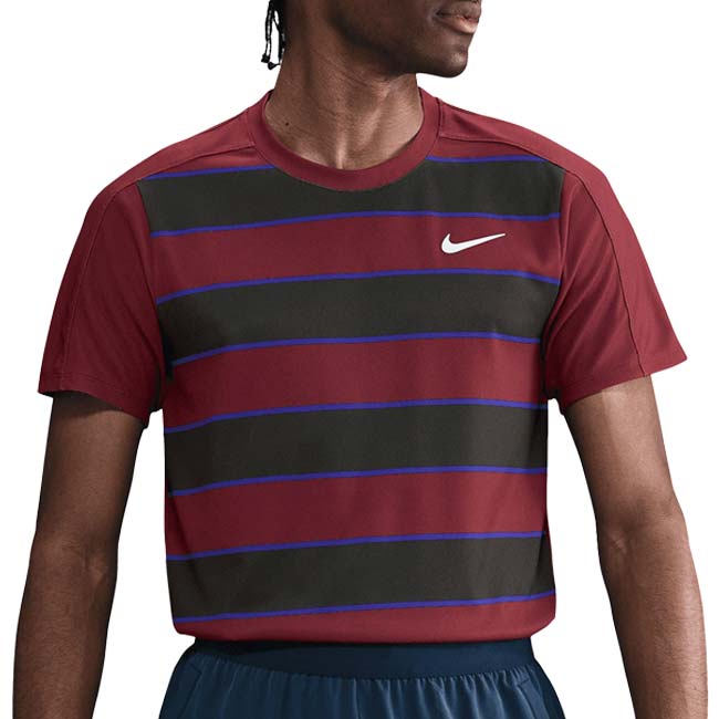売切り終了！在庫処分特価】【日本サイズ】ナイキ(NIKE) 2025 SU メンズ コート スラム Dri-FIT RG 半袖 ゲームシャツ 全仏オープン FZ6935-619(25y5mテニス用ゲームウェア)