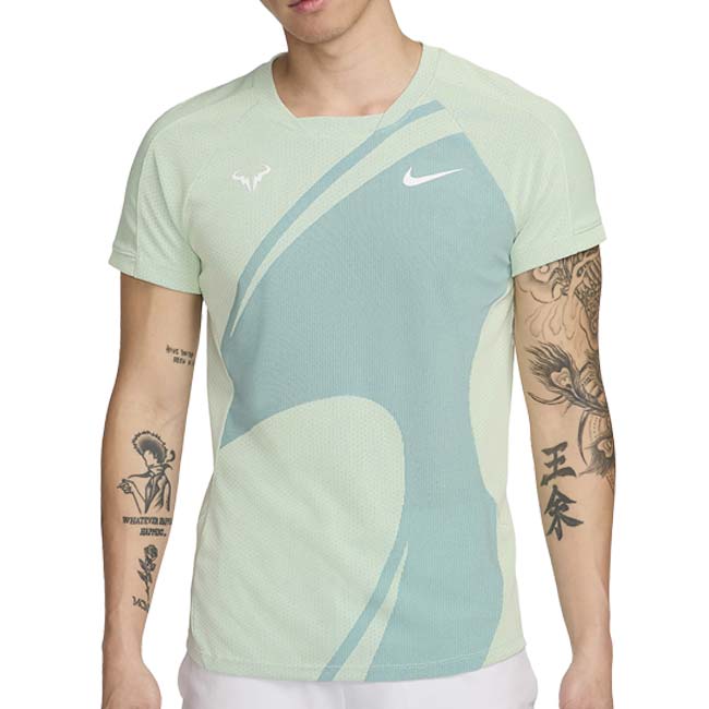 売切り終了！【ラファエル・ナダル】【日本サイズ】ナイキ(NIKE) 2024 SP メンズ Dri-FIT ADV RAFA 半袖 ショートスリーブトップス DV2878-435 L.P.ブルー×WH(24y1mテニス)