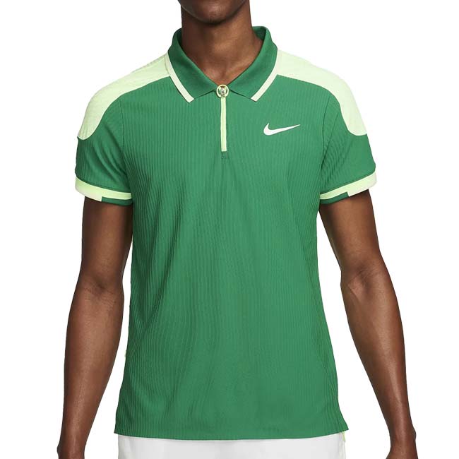 売切り終了！【日本サイズ】ナイキ(NIKE) 2024 SP メンズ コート スラム Dri-FIT ADV 半袖ポロシャツ FD5129-365 マラカイト×Bボルト(24y1mテニス)