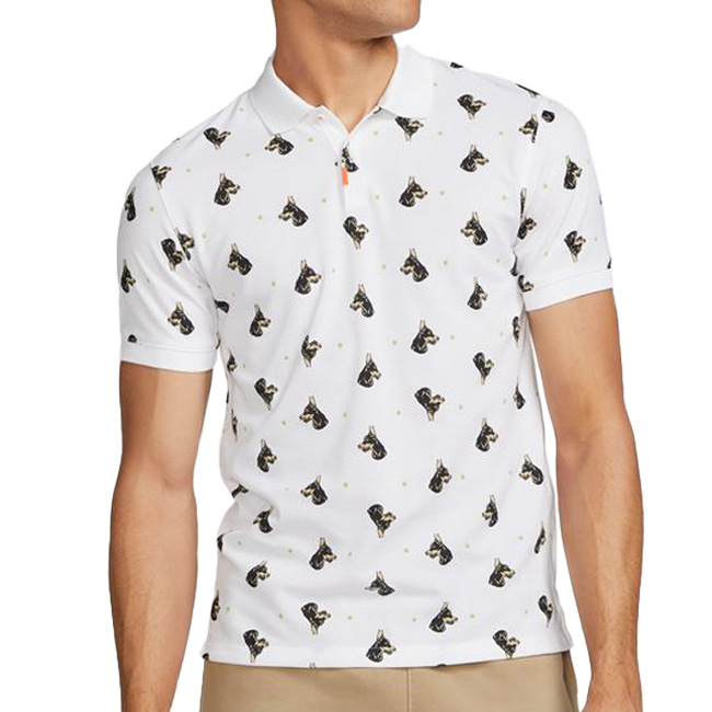 売切り終了！在庫処分特価】【日本サイズ】ナイキ(NIKE) 2022 HO メンズ コート THE DRI-FIT プリント 半袖ポロシャツ DQ4578-100 ホワイト(22y10mテニス)