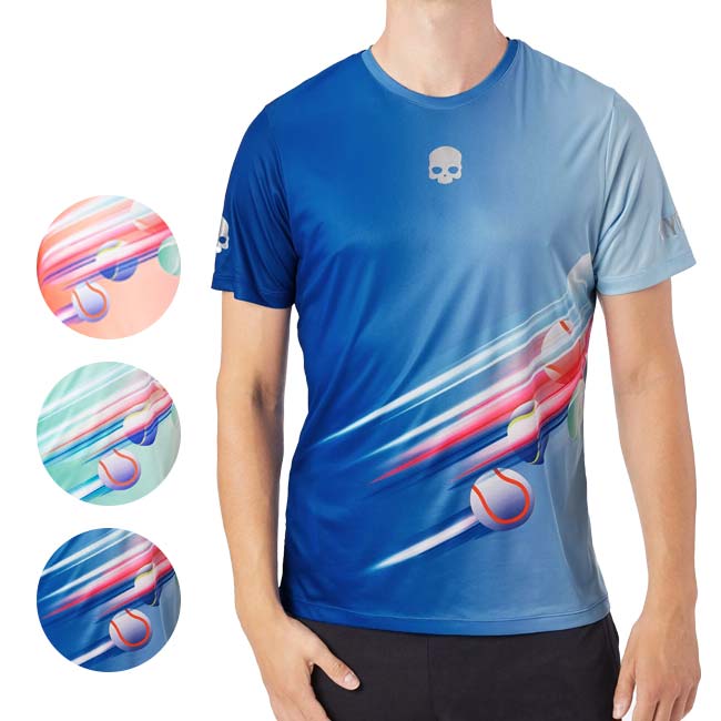 在庫処分特価】【海外サイズ】HYDROGEN(ハイドロゲン) 2023 FW メンズ フラッシュボール TECH 半袖Tシャツ T00832(23y11mテニス)