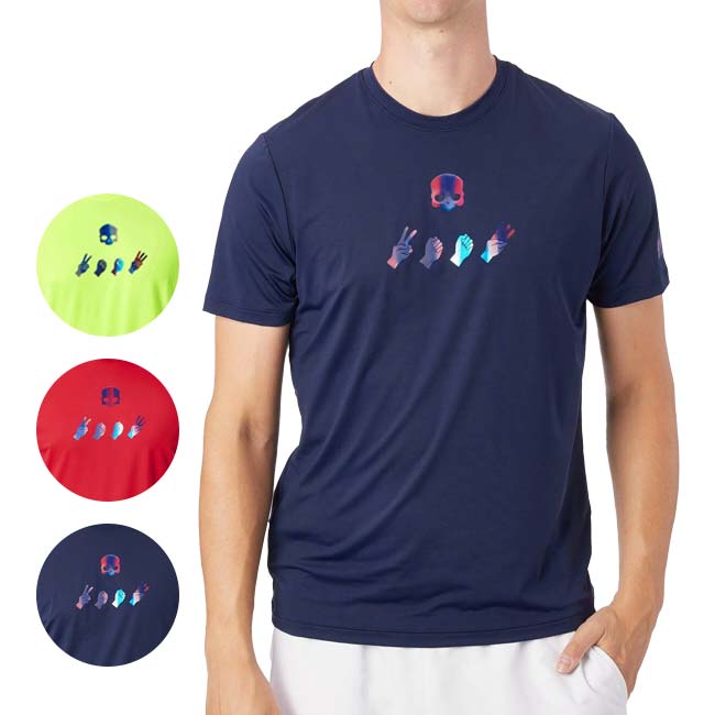 在庫処分特価】【海外サイズ】HYDROGEN(ハイドロゲン) 2023 FW メンズ 2003 TECH 半袖Tシャツ ホログラムロゴ T00824(23y11mテニス)