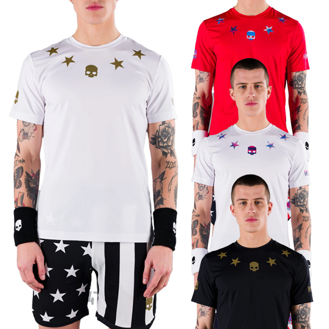 在庫処分特価】【USA Capsule】【海外サイズ】HYDROGEN(ハイドロゲン) 2022 メンズ STAR TECH スター テック 半袖Tシャツ T00554(22y8mテニス)