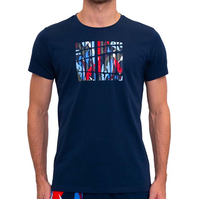 40%OFF在庫処分特価】「海外サイズ」BIDI BADU(ビディバドゥ) 2024 FA メンズ NEW YORK 全米オープン チル 半袖Tシャツ M1620039-DBLRDBLDブルー×レッド×ブルー(24y8mテニス)