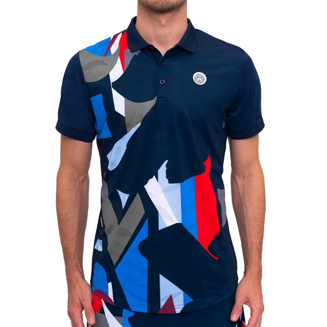 40%OFF在庫処分特価】「海外サイズ」BIDI BADU(ビディバドゥ) 2024 FA メンズ NEW YORK 全米オープン ゲームポロシャツ M1350007-DBLRDBL(24y8mテニス用ゲームウェア)